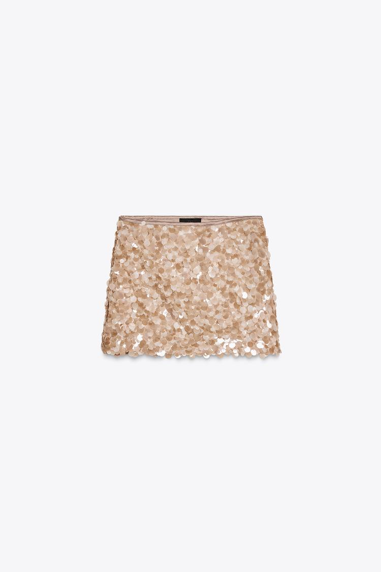 SEQUINNED MINISKIRT