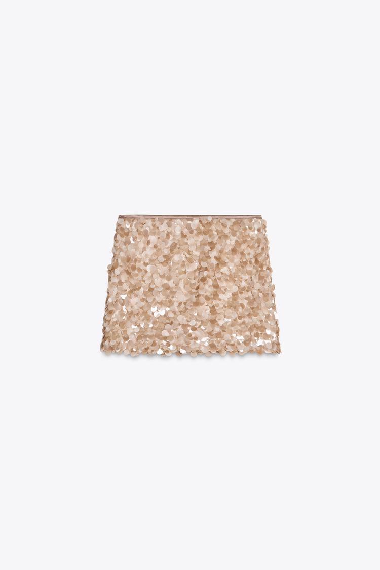 SEQUINNED MINISKIRT