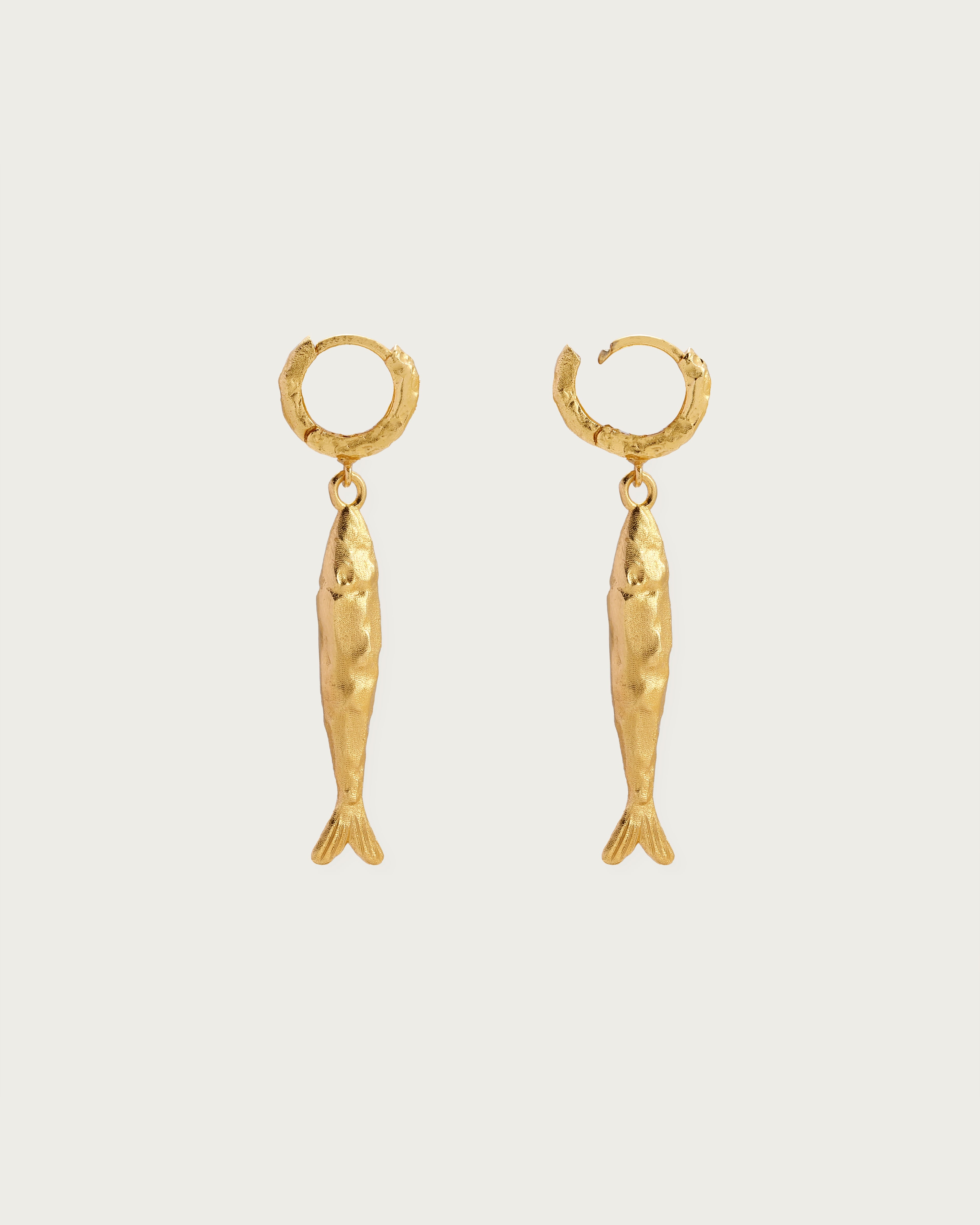 Gold Anchovy Earrings
