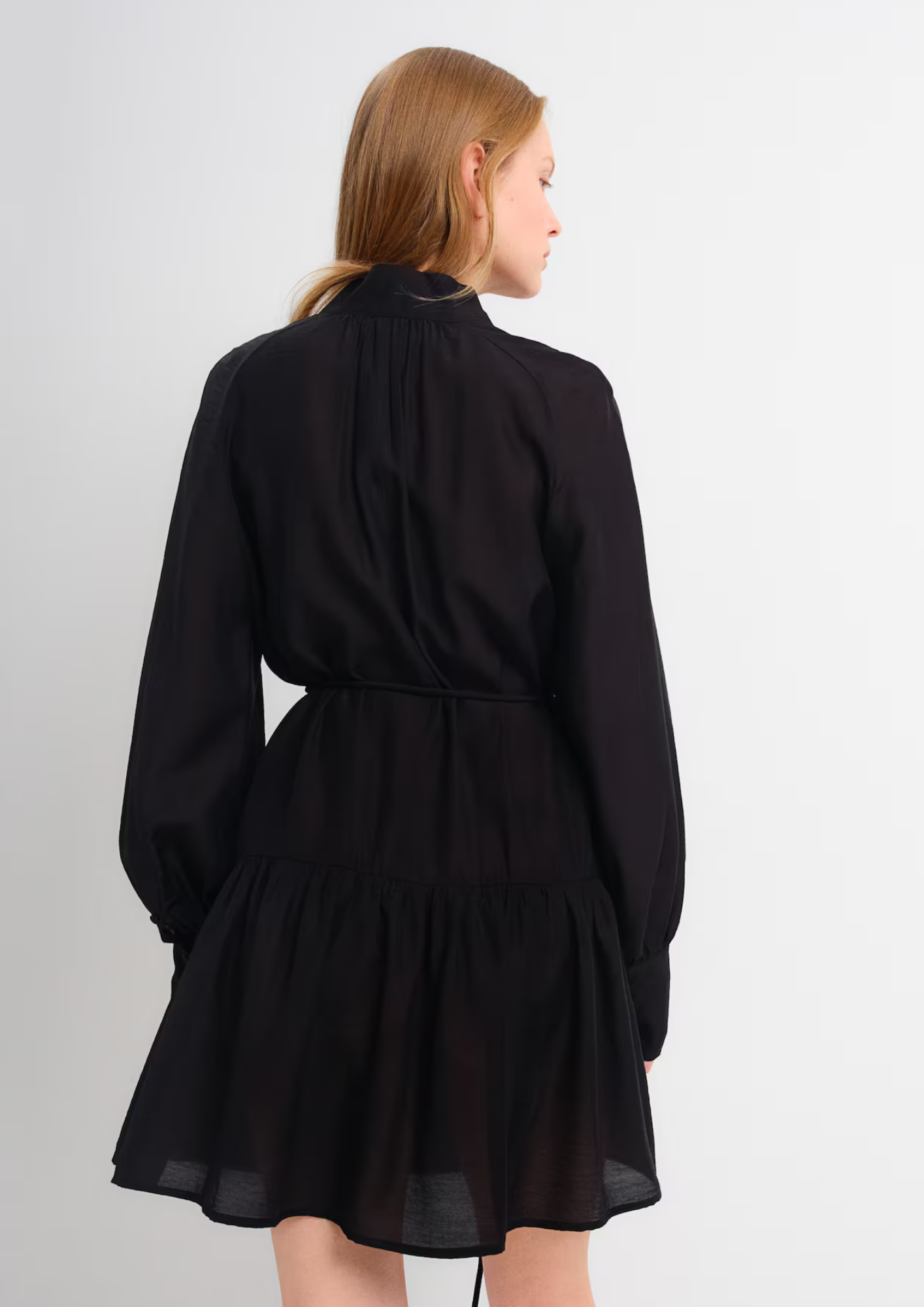 Spring Dress with a Bow Belt