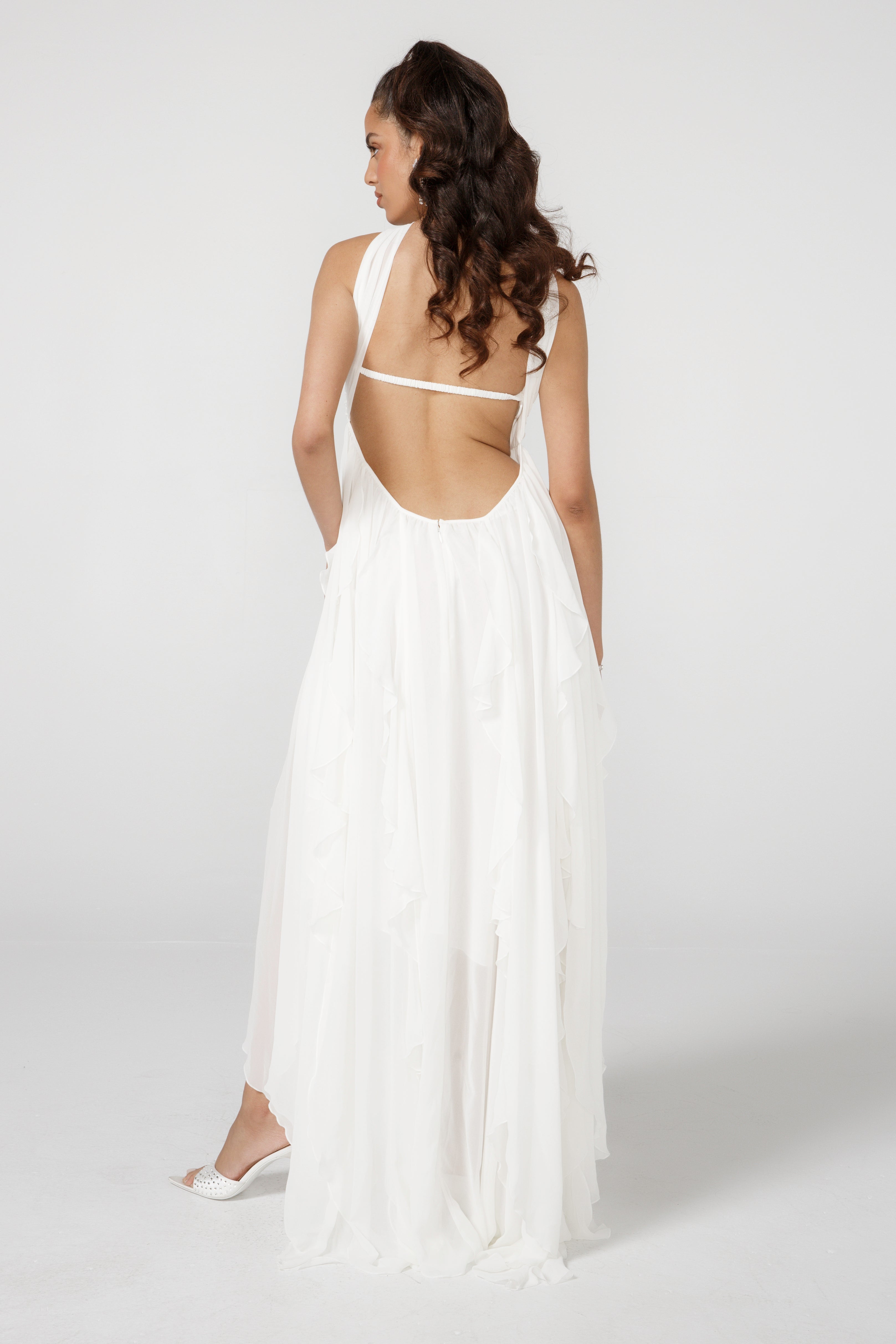 Alina - Halter Backless Maxi Dress