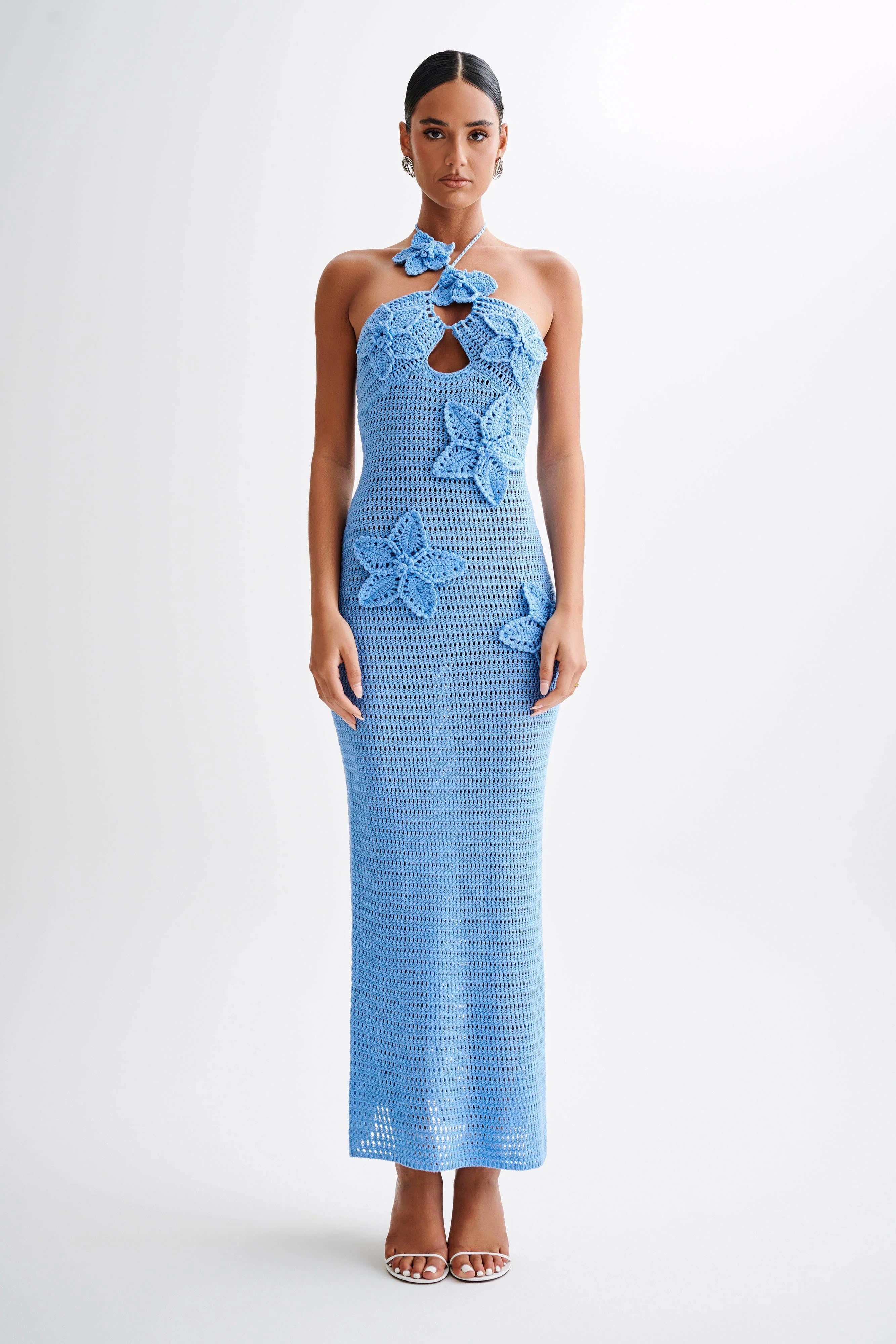 Noor - Floral Crochet Maxi Dress