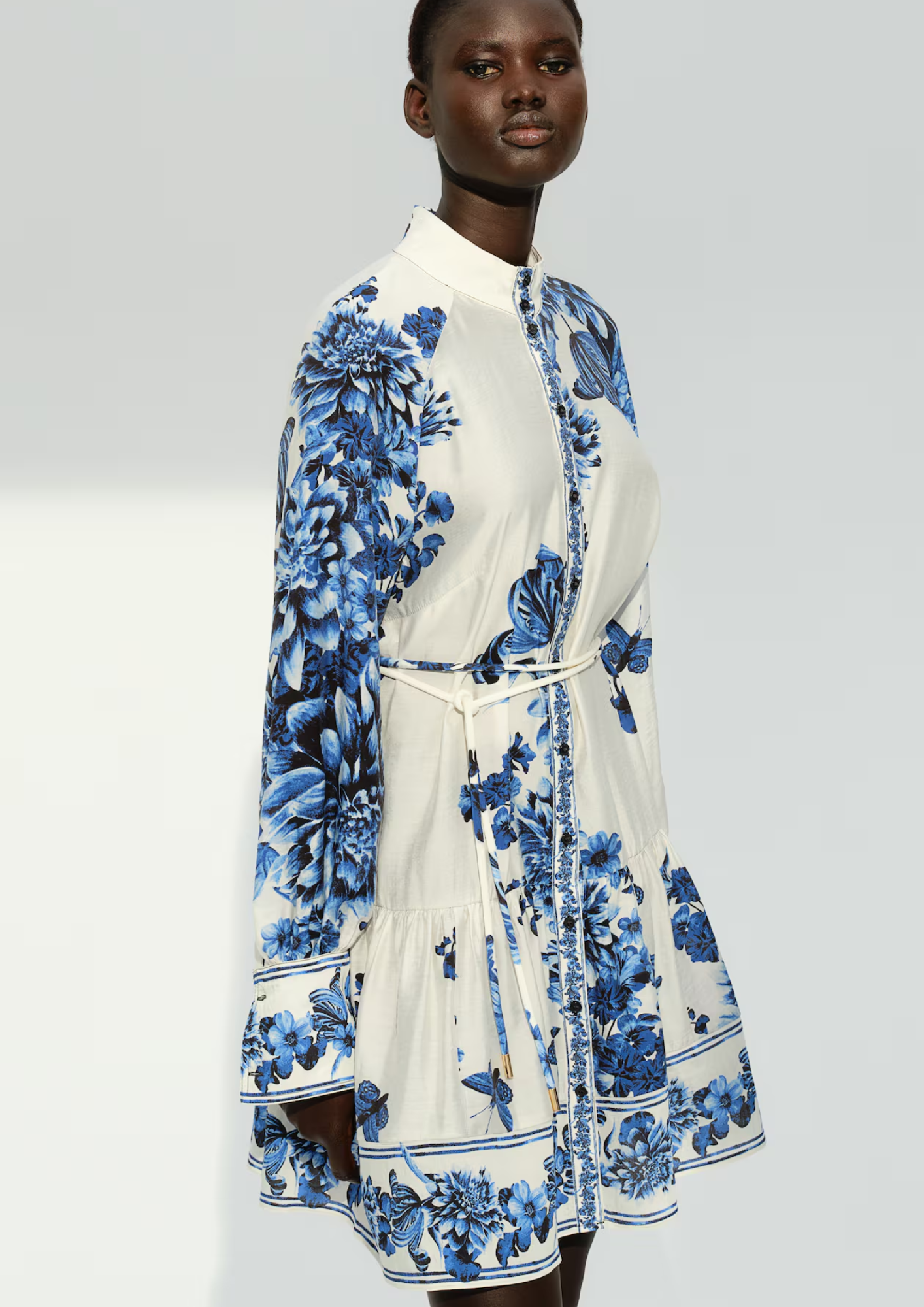 Spring Dress with a Bow Belt