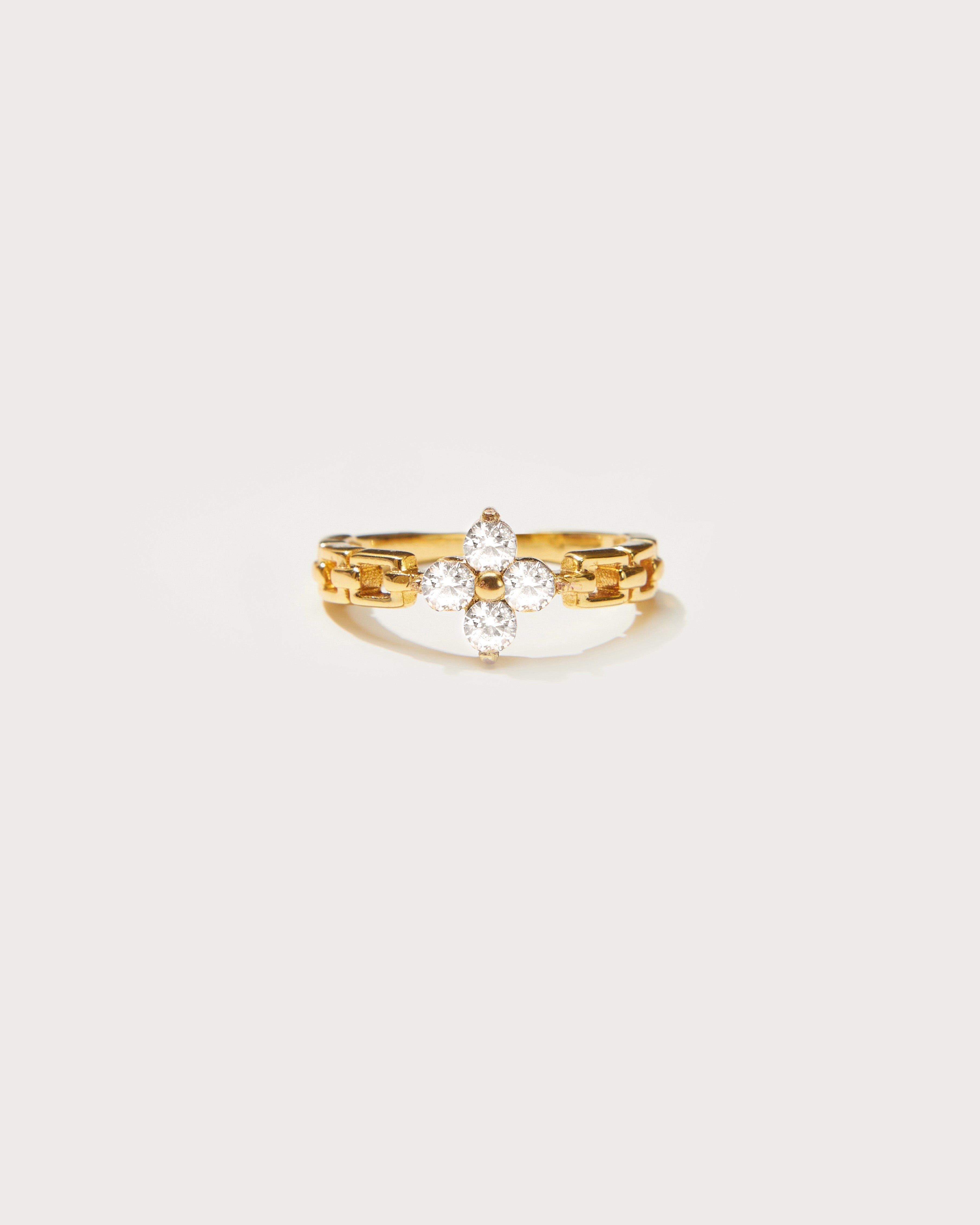 Lucky Clover Ring in Gold
