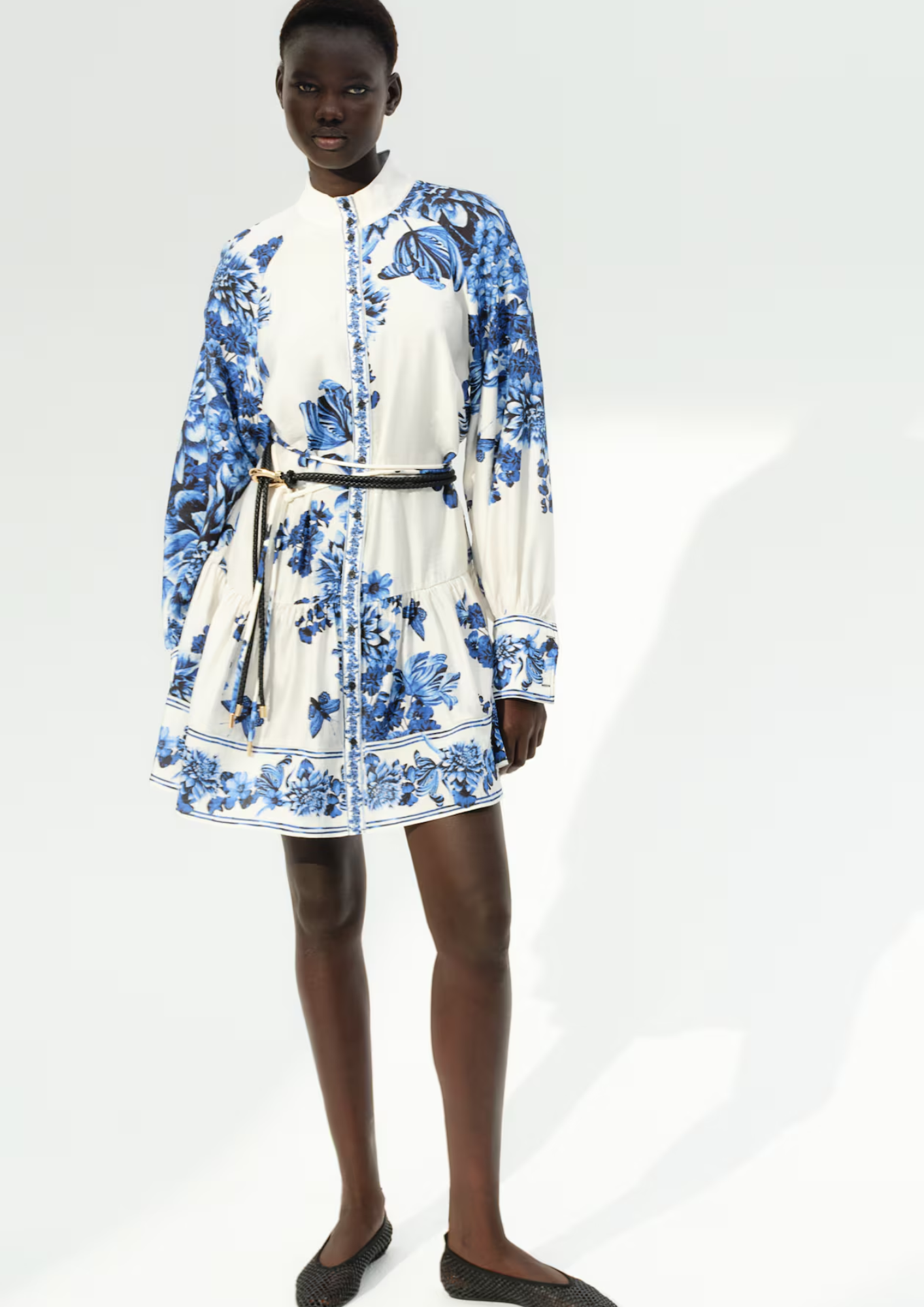 Spring Dress with a Bow Belt