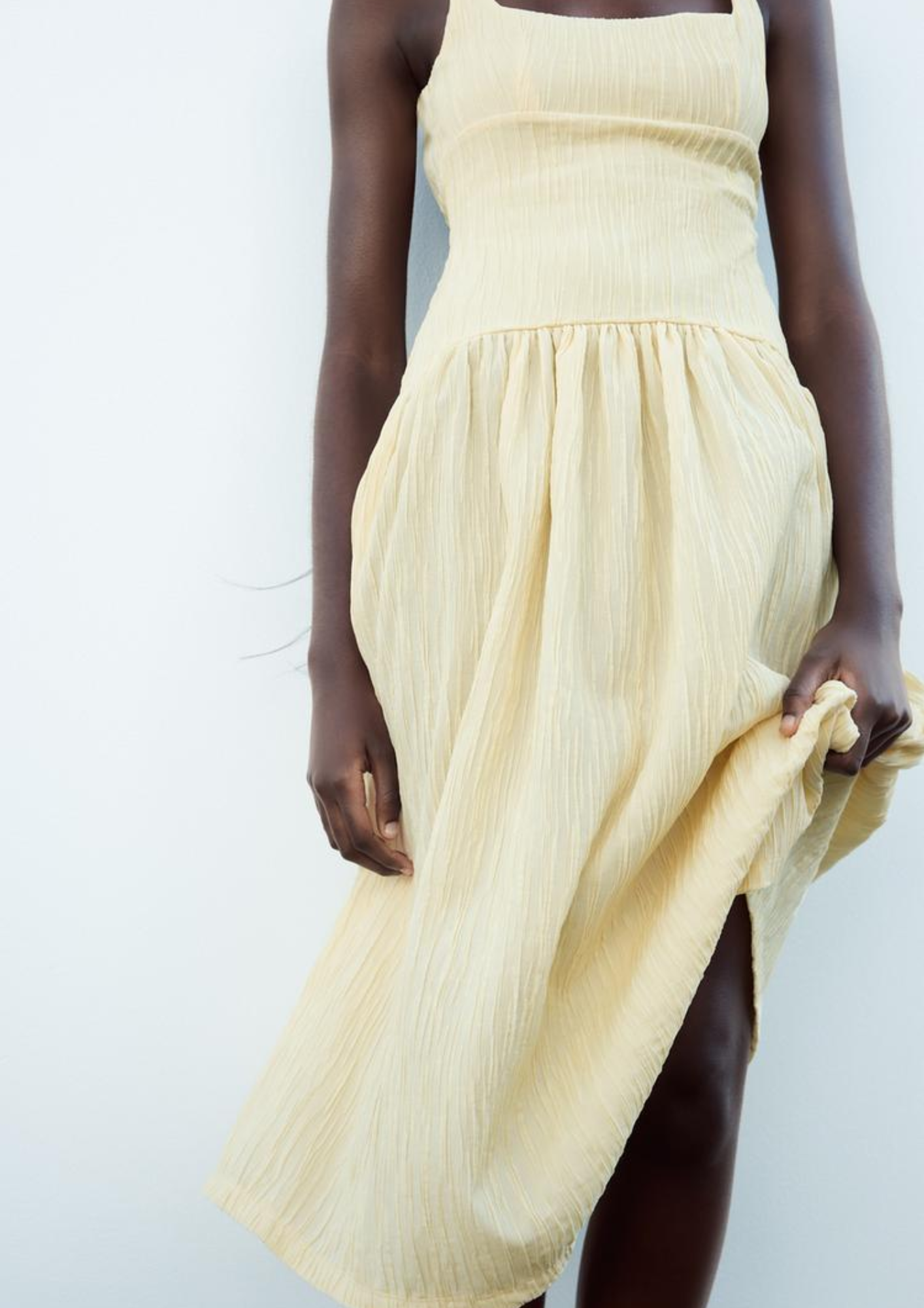 TEXTURED MIDI DRESS