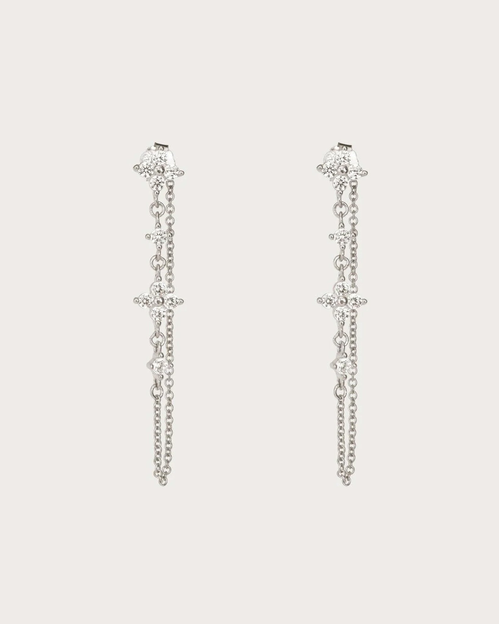 Gold Clover Drop Earrings