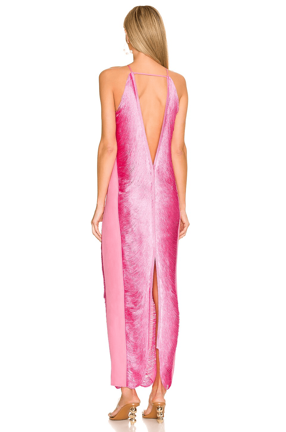 Verity - Fringe Halter Gown