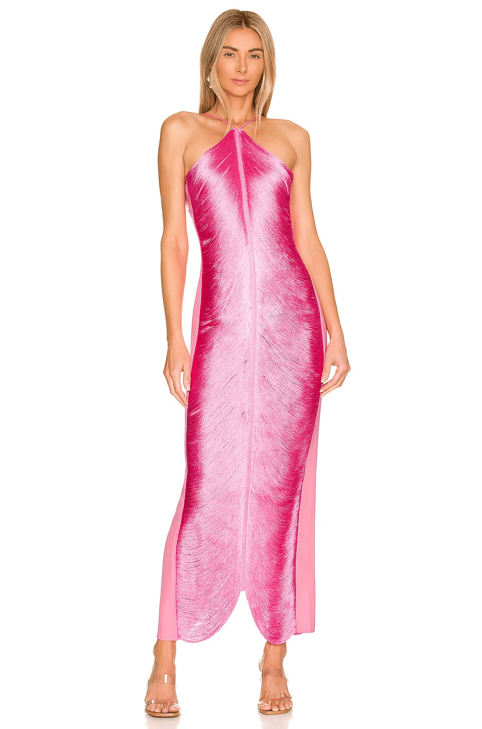 Verity - Fringe Halter Gown