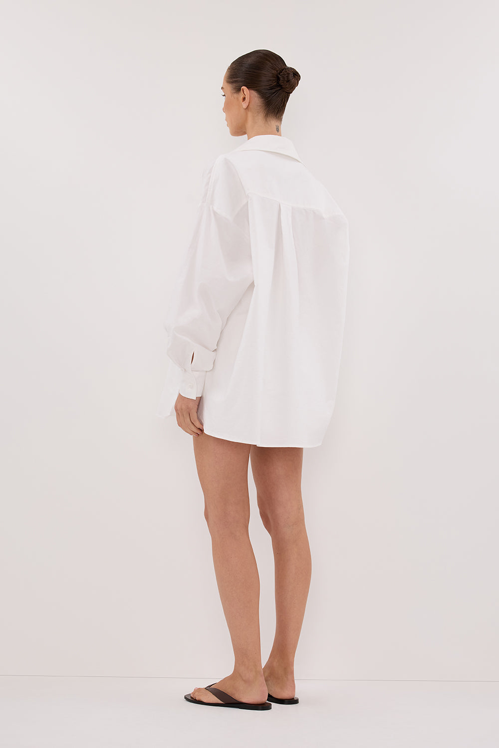 RHEA WHITE OVERSIZED COTTON SHIRT