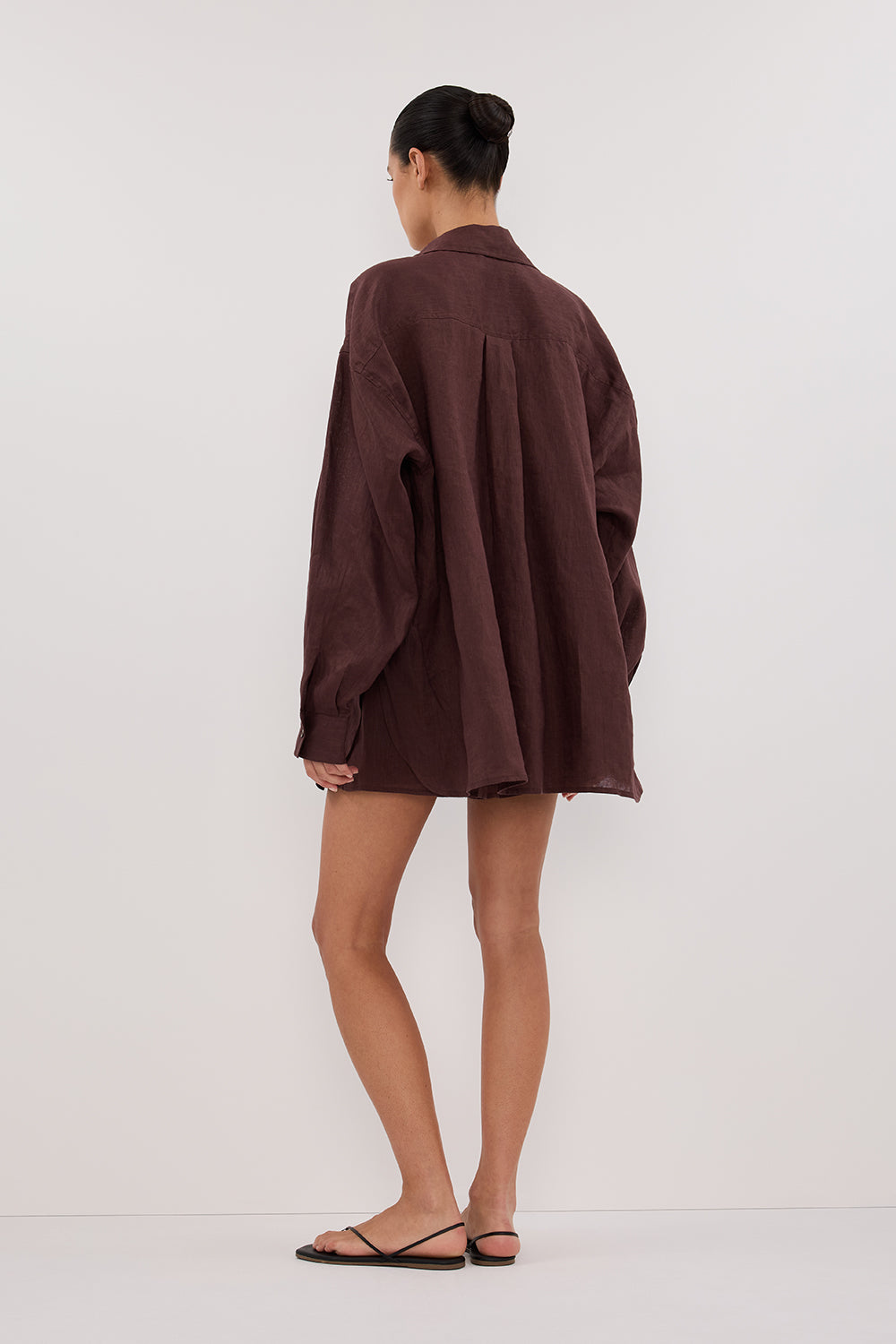 LUNE WALNUT LINEN SHIRT