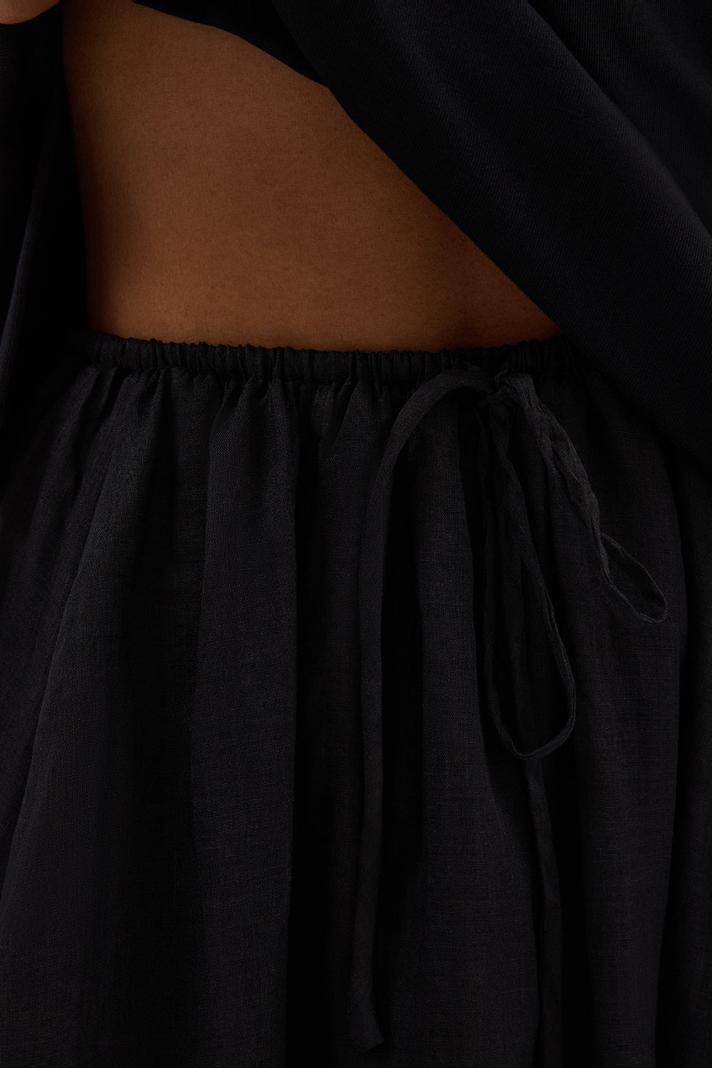 LAYNE BLACK RAMIE MAXI SKIRT