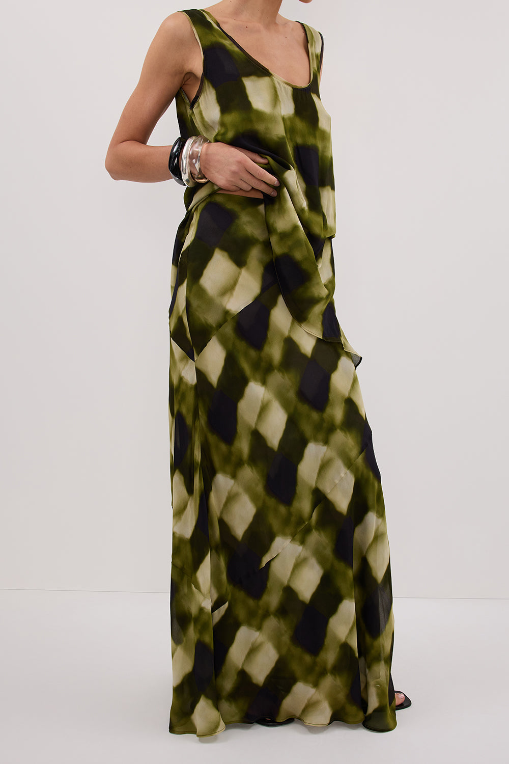 BRONX MOSS MIDI SKIRT
