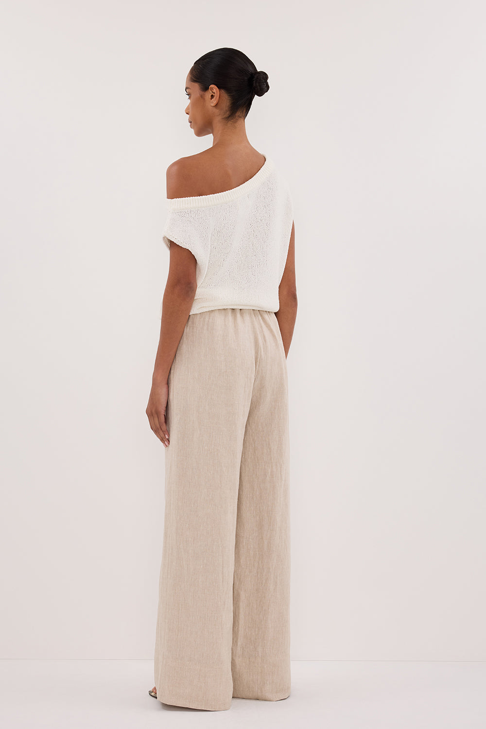 GINA NATURAL LINEN WAIST PANT