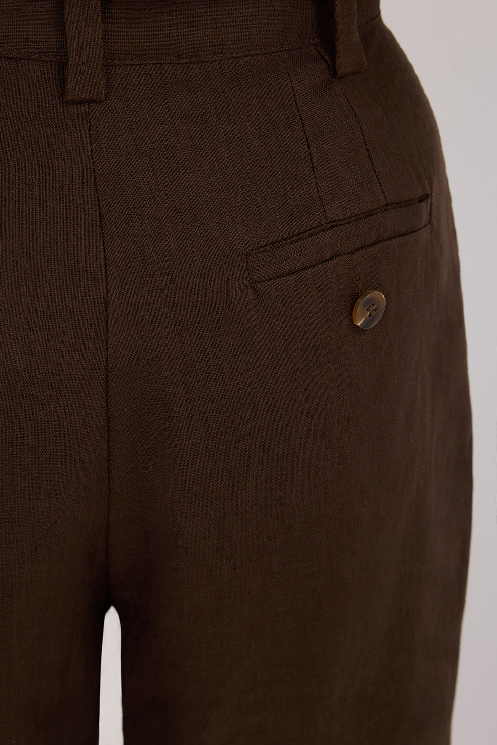 HOLDEN BITTER CHOC LINEN PANT