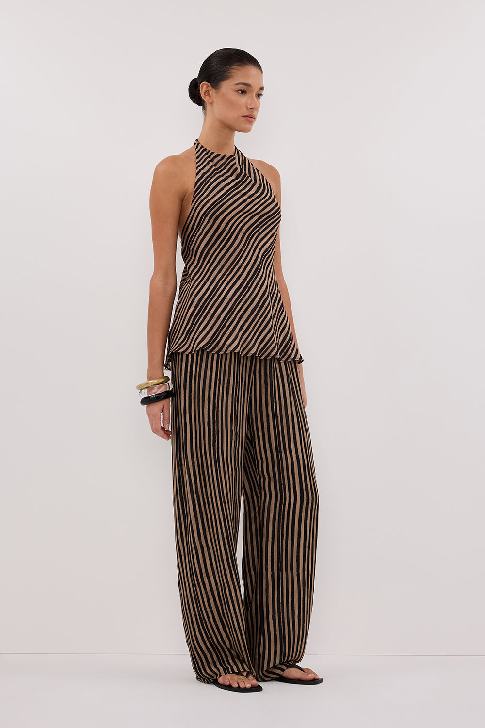 CHARLI TAN STRIPE PANT