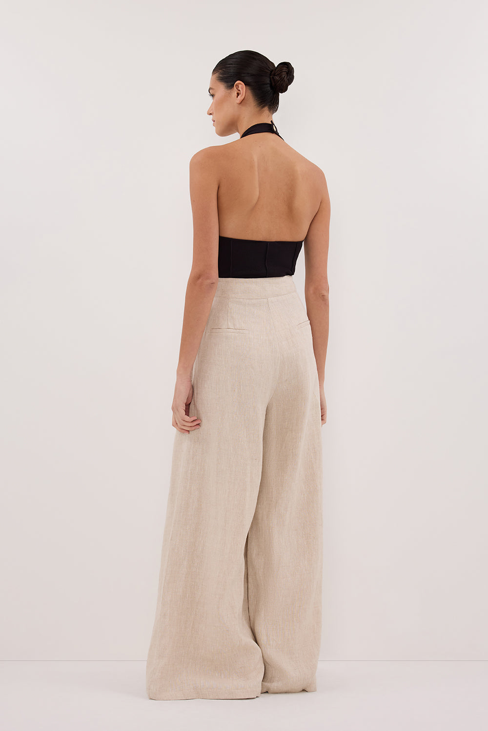 CODY NATURAL WIDE LINEN PANT