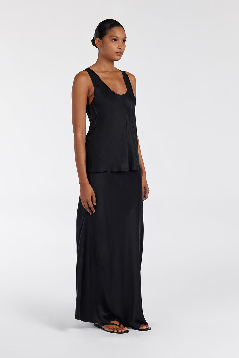COLETTE BLACK SILK CAMI TOP