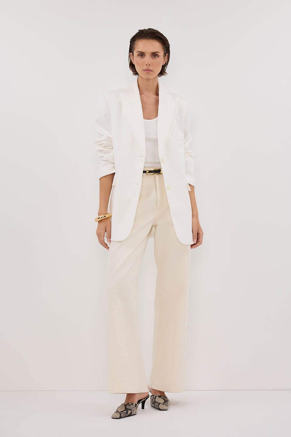 HARLEY WHITE OVERSIZED BOYFRIEND BLAZER