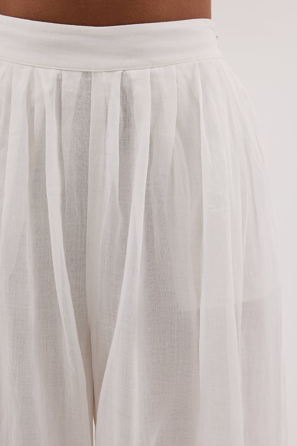 CARMEL WHITE RAMIE PANT