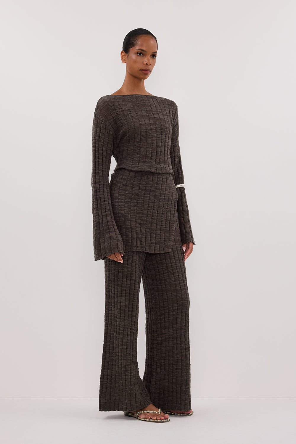 CIA PETROL LONG SLEEVE KNIT TOP