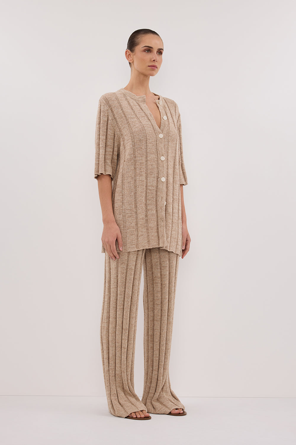 JAZZ NATURAL WIDE LEG KNIT PANT