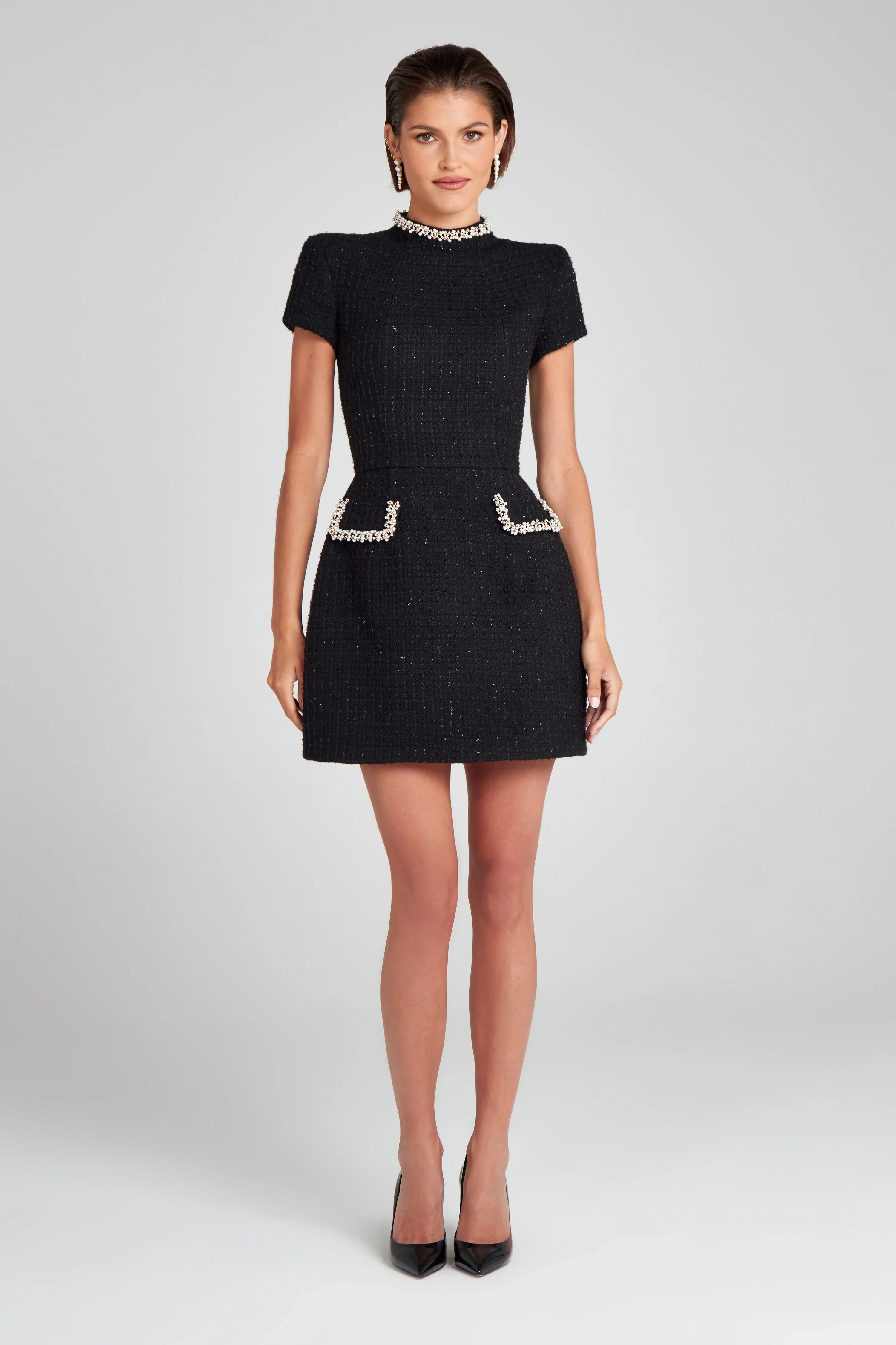 Elisette - Bouclé Tulip Mini Dress