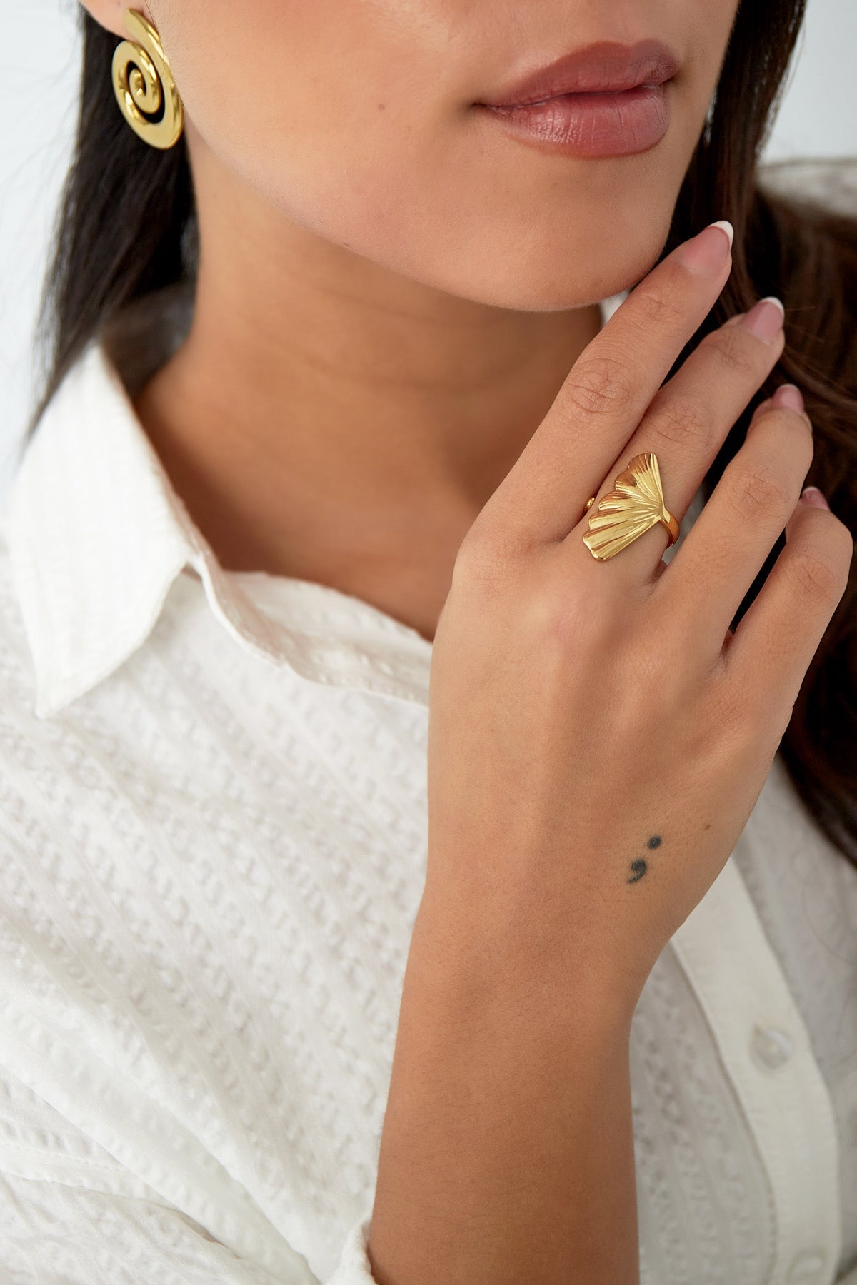 Big sea shell ring | Gold