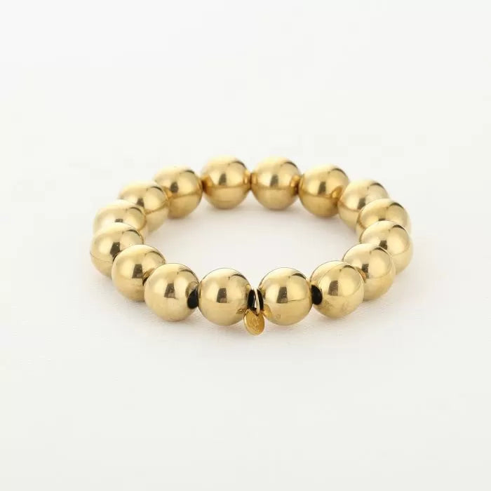 bigger beads bracelet | Gold