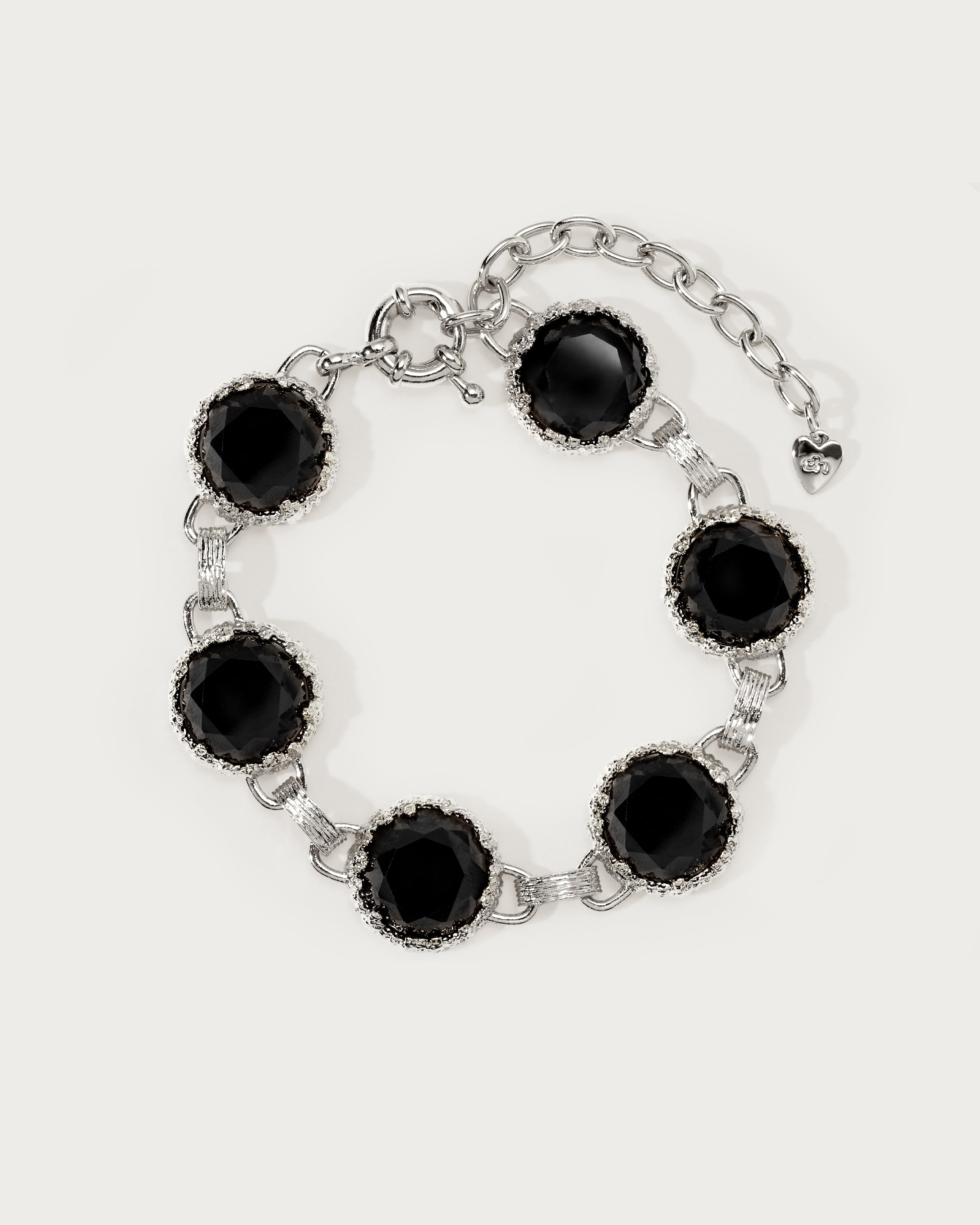 Midnight Quartz Bracelet in Silver