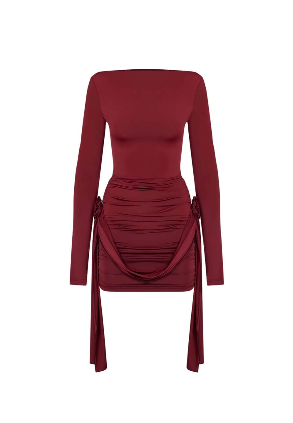 Ilyssia - Boat-Neck Mini Dress