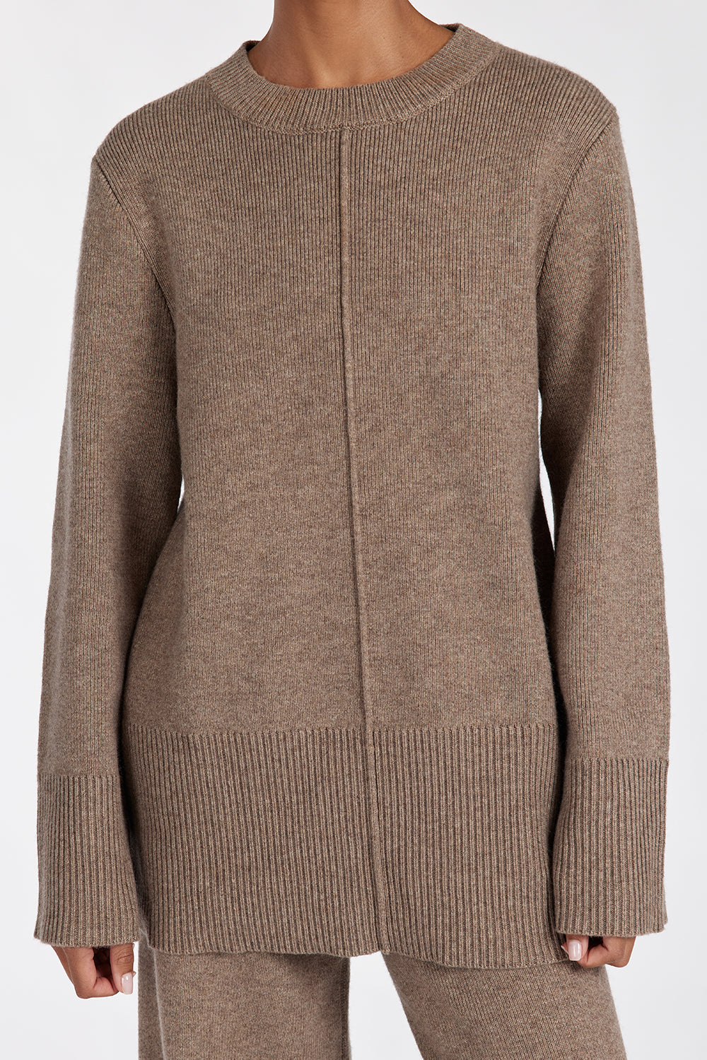CLEMENCE CHOC MARLE KNIT JUMPER