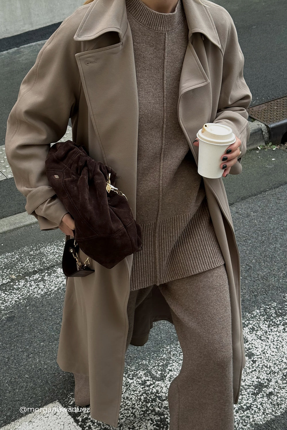 CLEMENCE CHOC MARLE KNIT JUMPER