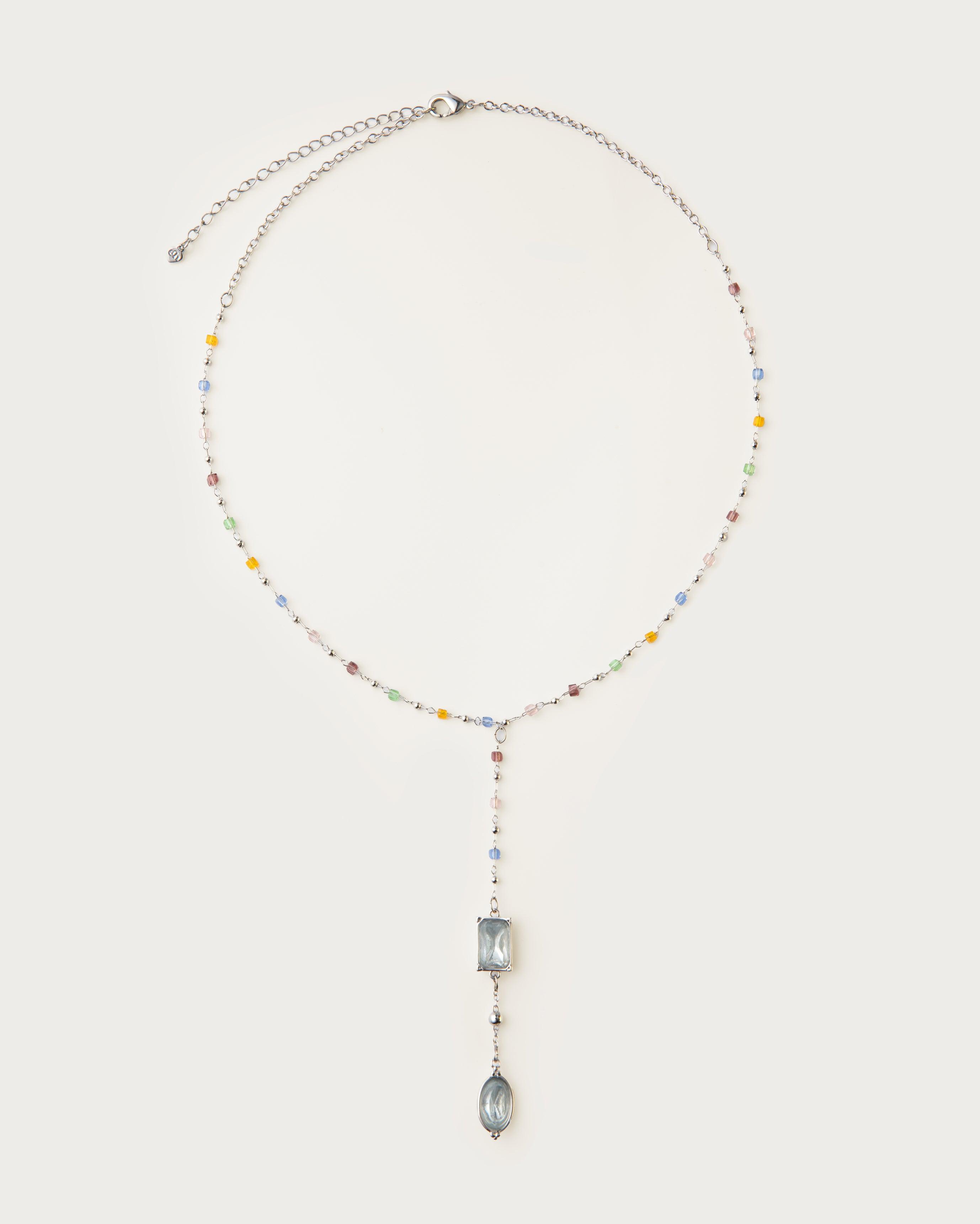 Celestial Lariat Necklace in Silver