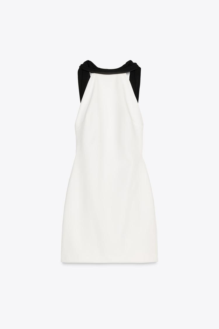 CONTRASTING SHORT DRESS