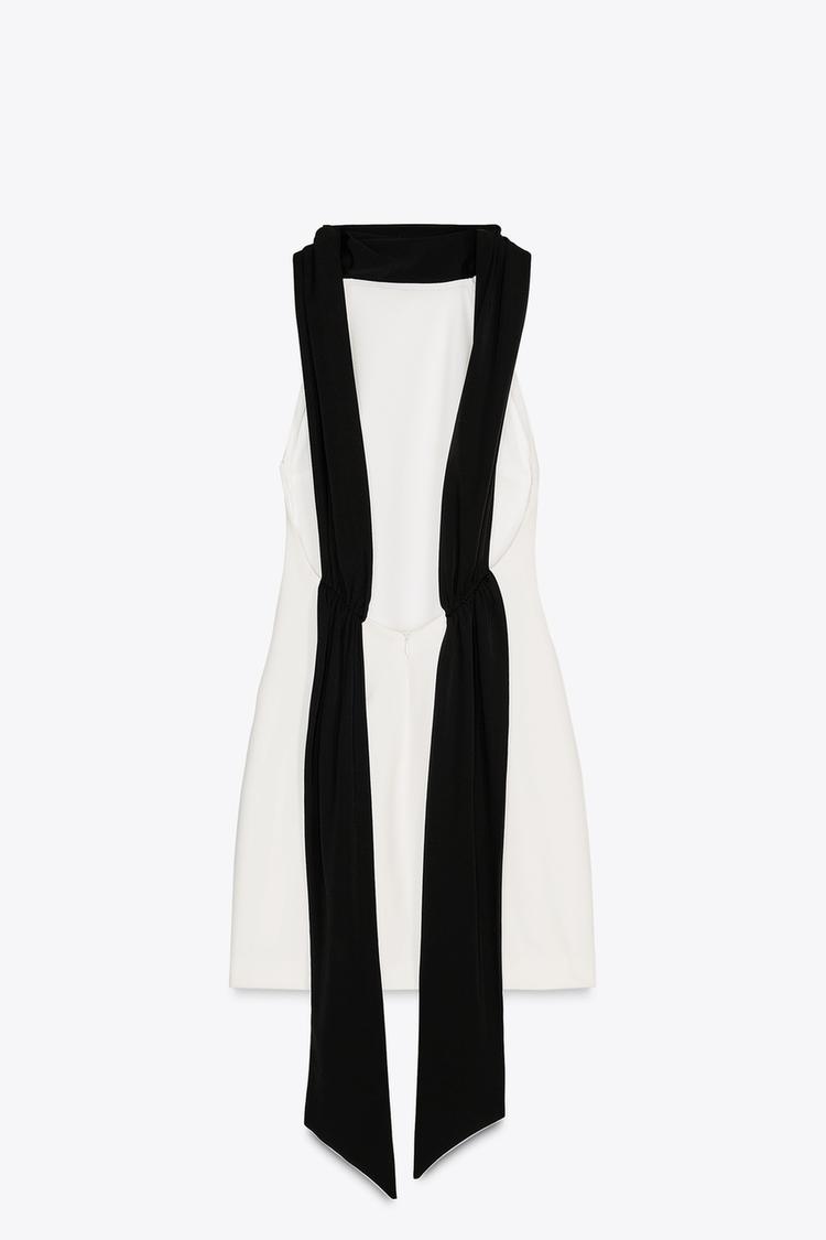 CONTRASTING SHORT DRESS