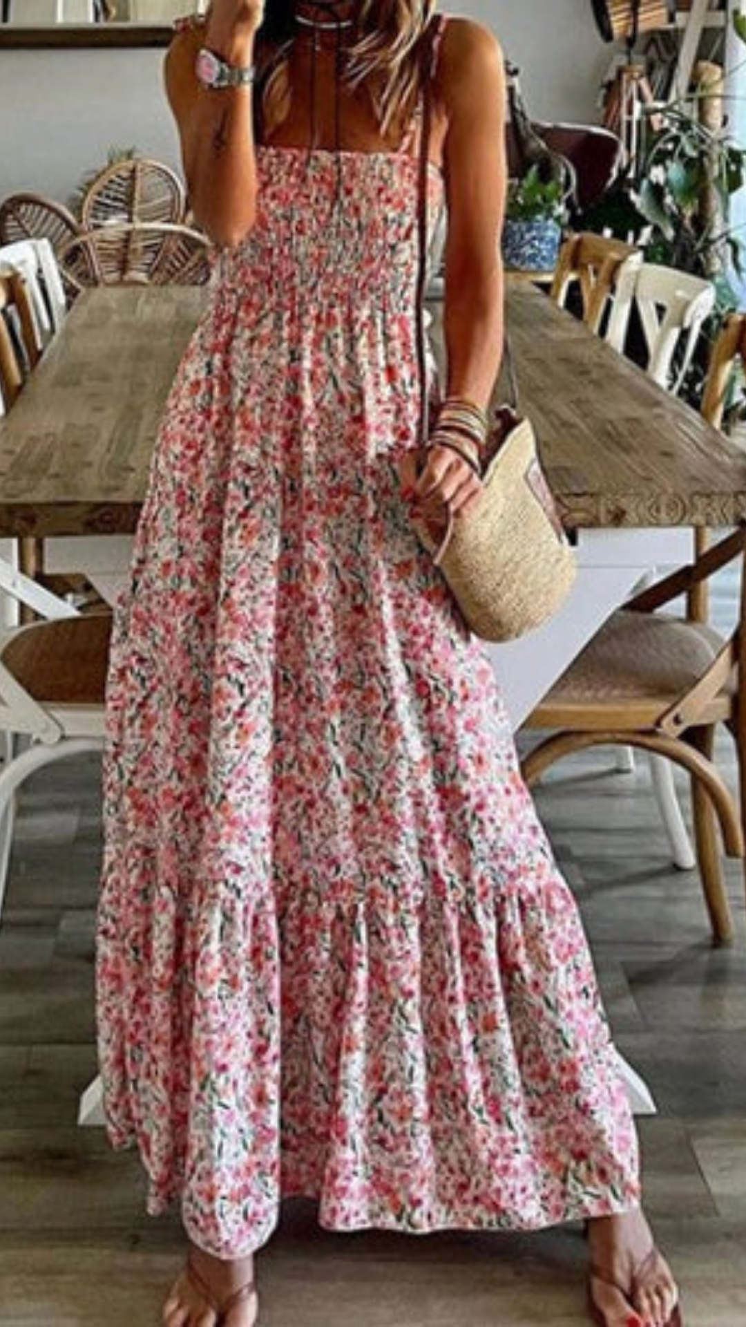 Emerald - Bohemian Printed Slip Dress