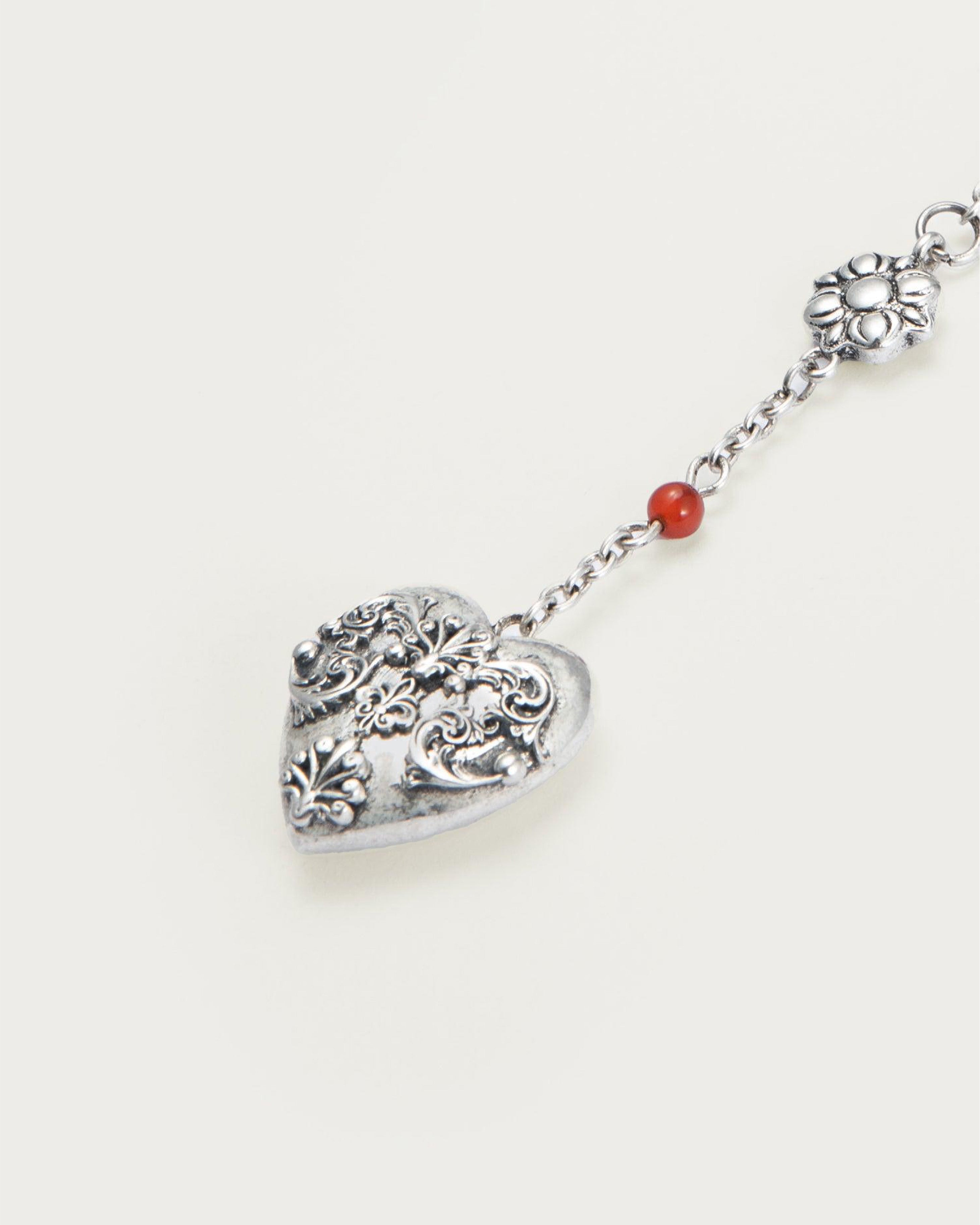 Carnelian Veil Lariat Necklace