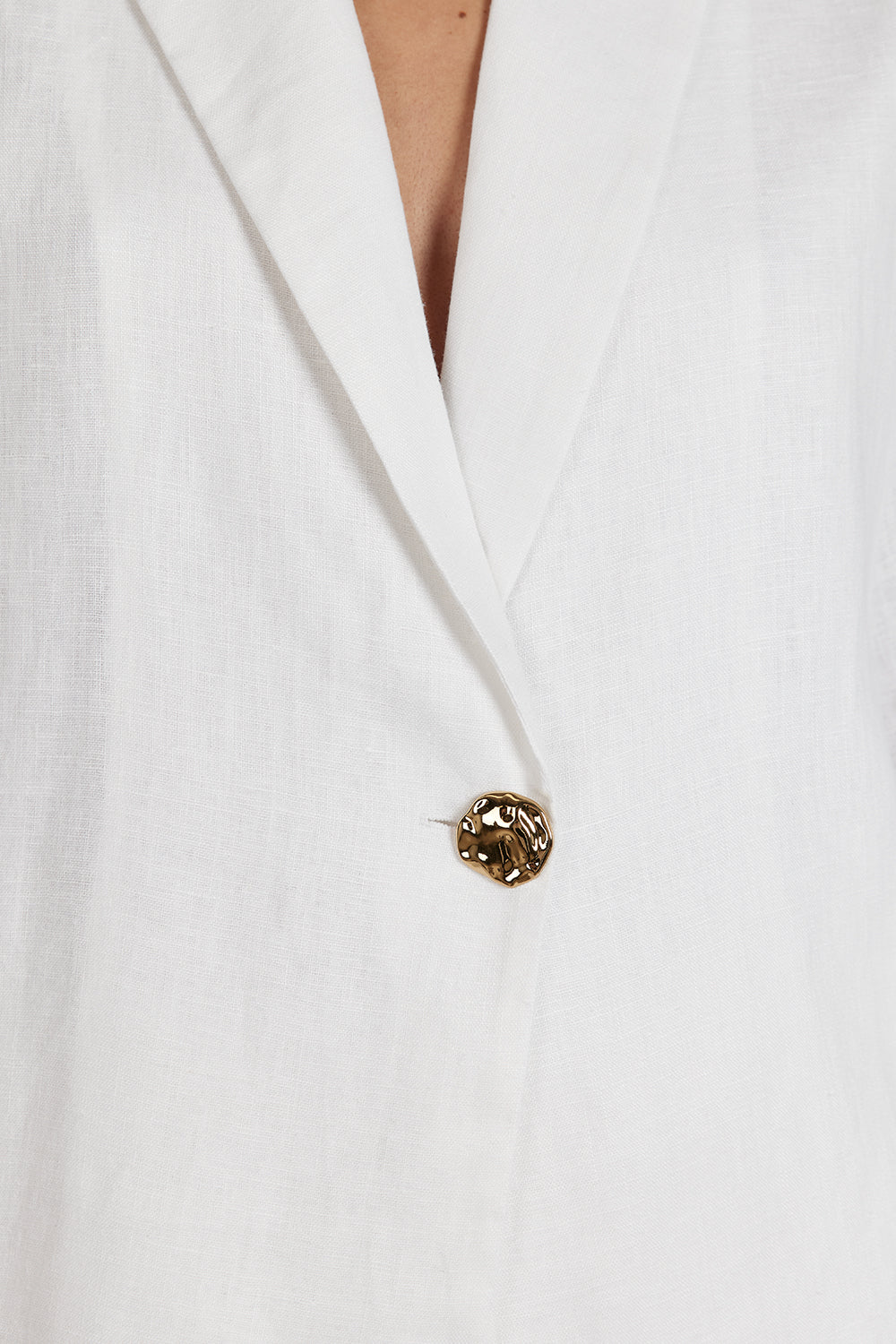 NALA WHITE LINEN RESORT SHIRT
