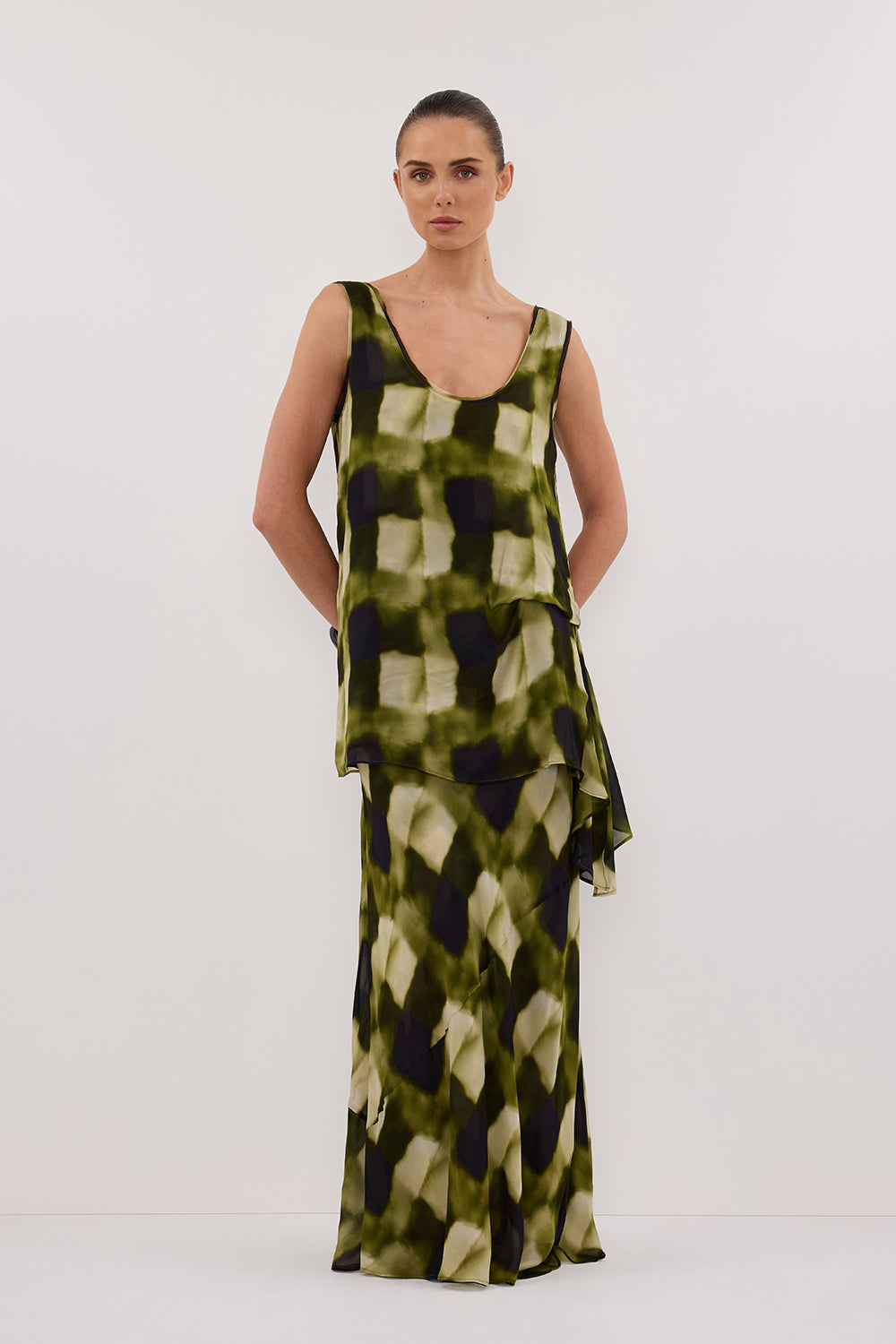 BRONX MOSS MIDI SKIRT