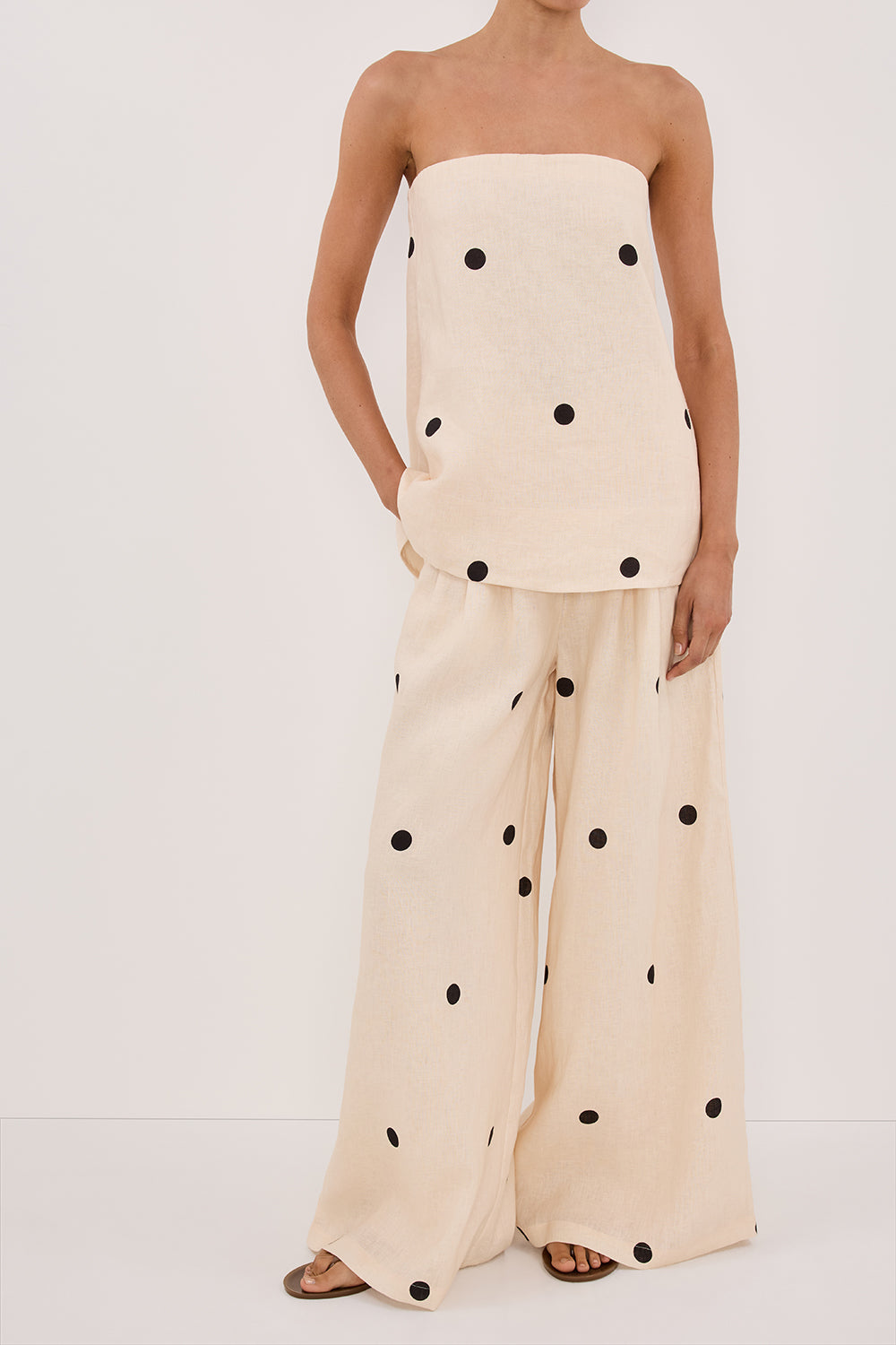 BEVERLY CREAM SPOT PANT