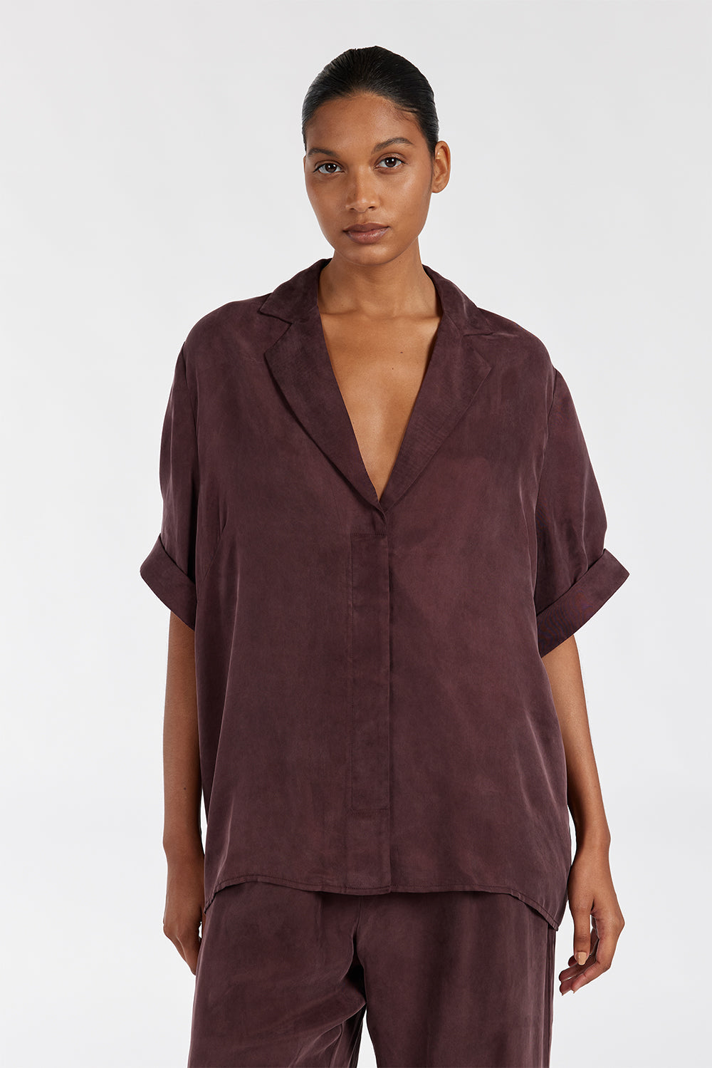 LIAM CURRANT CUPRO SHIRT