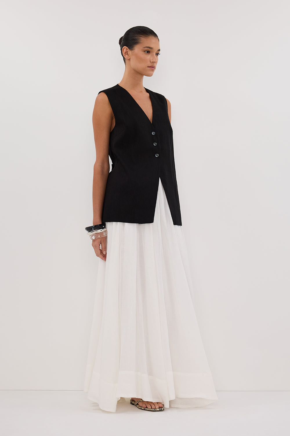 BRAX BLACK LONGLINE VEST