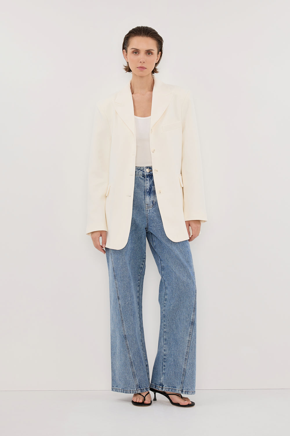 LIV CREAM BOYFRIEND BLAZER