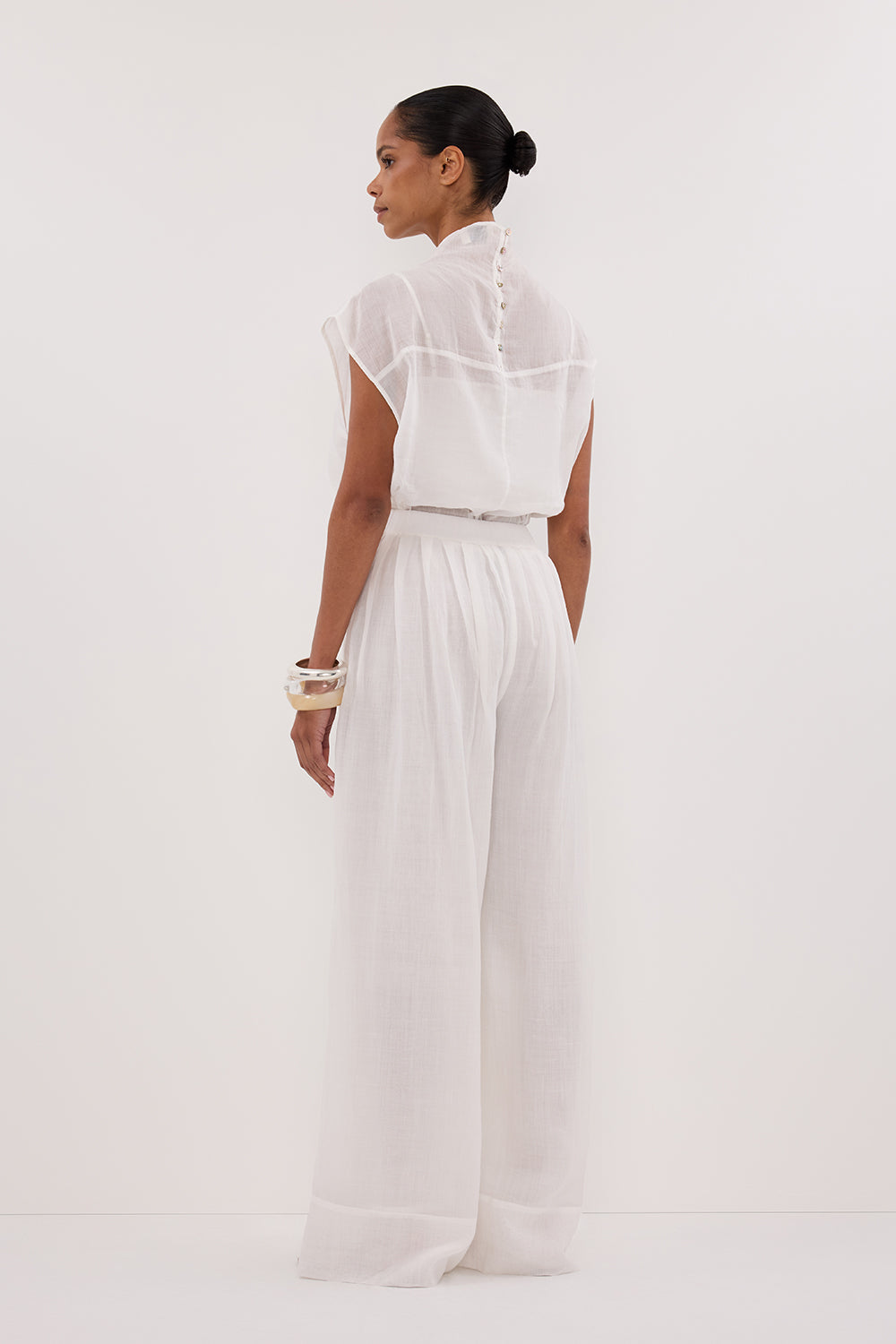 CARMEL WHITE RAMIE PANT