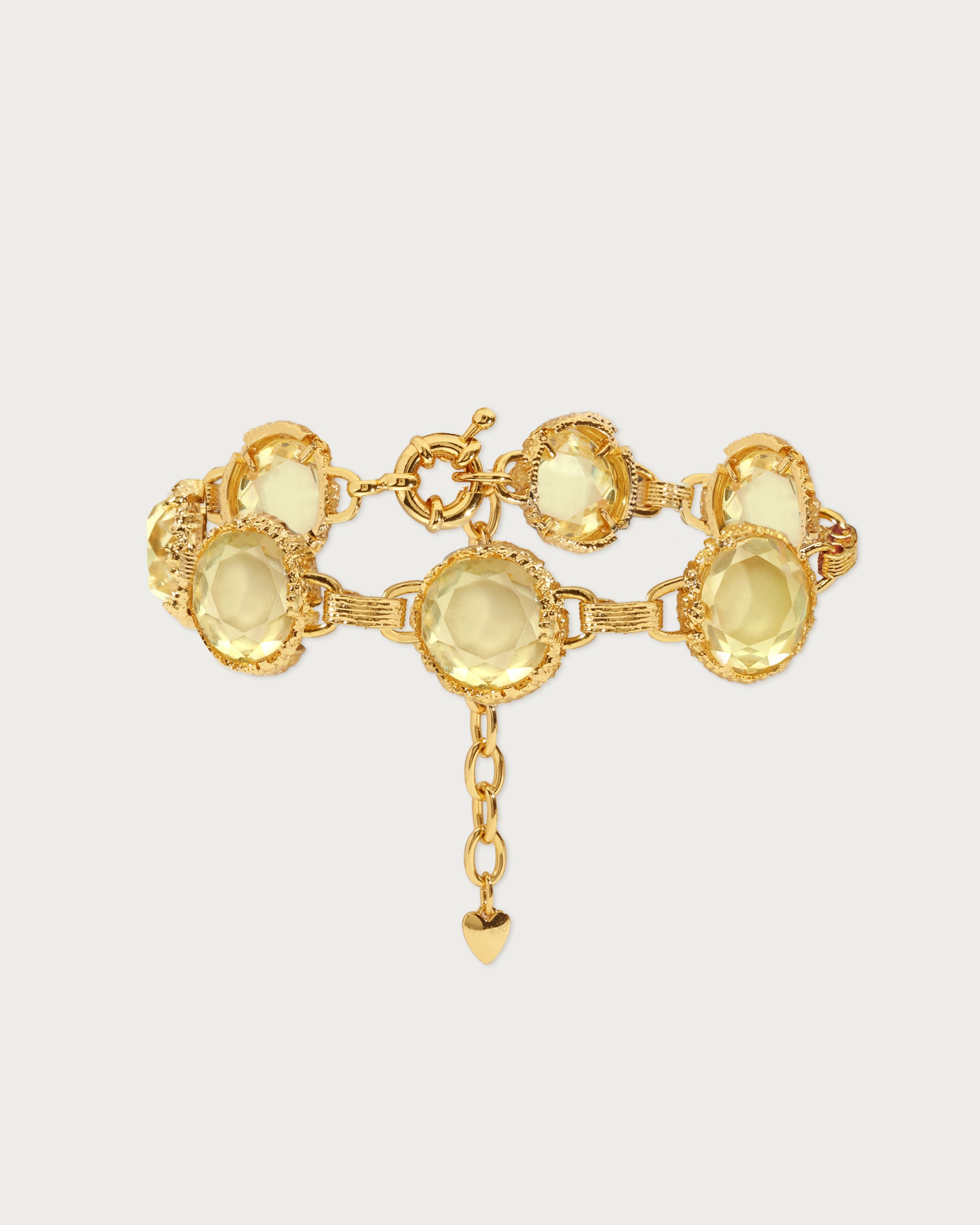 Honey Quartz Bracelet In Silver