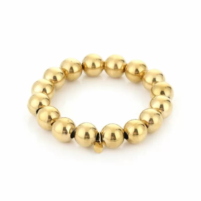 bigger beads bracelet | Gold