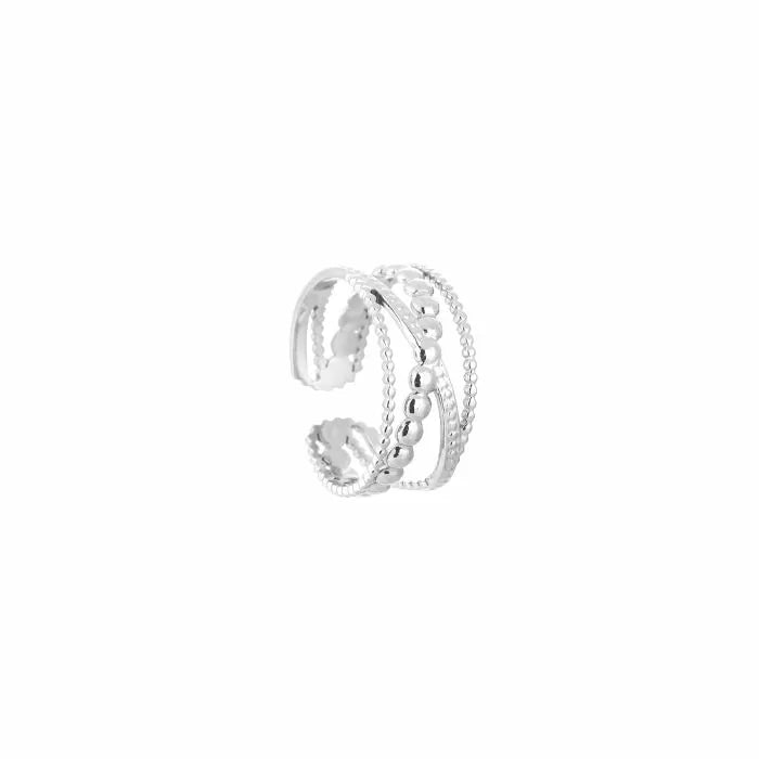 cross over ring | Silver