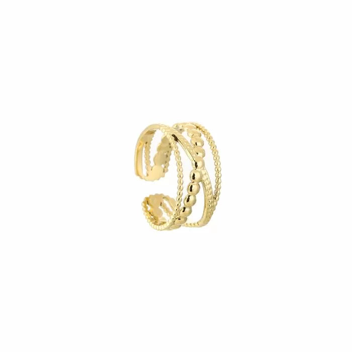 cross over ring | Gold