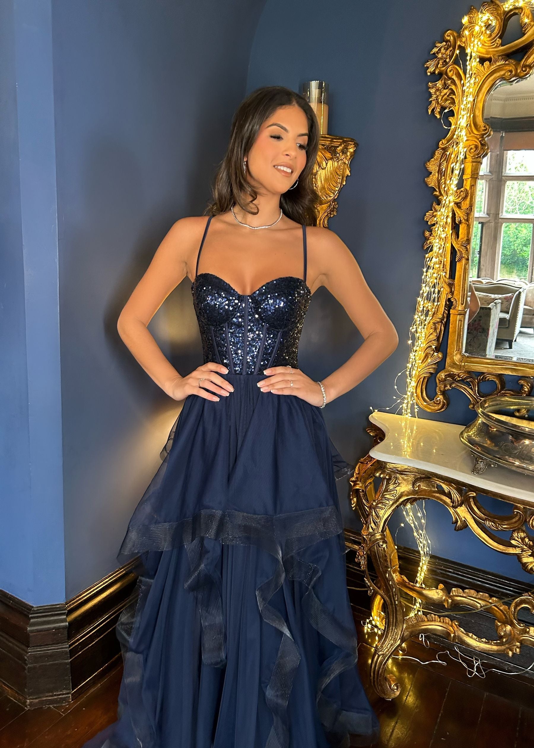 Midnight Shine Gown - Navy